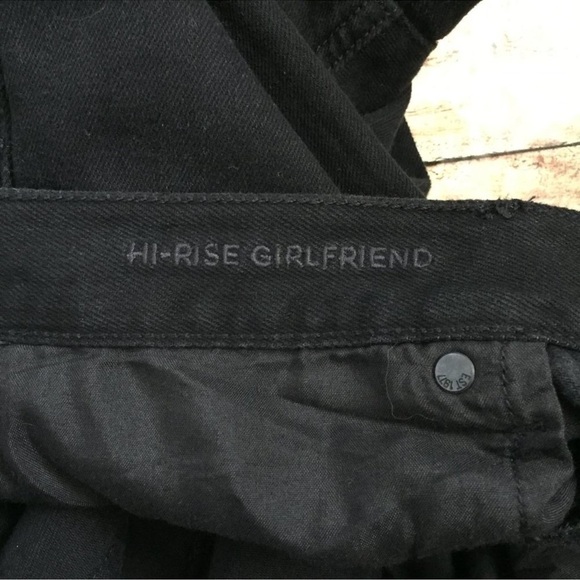 AMERICAN EAGLE Plus HI RISE GIRLFRIEND black jeans women’s size 14 XLong - Picture 5 of 10